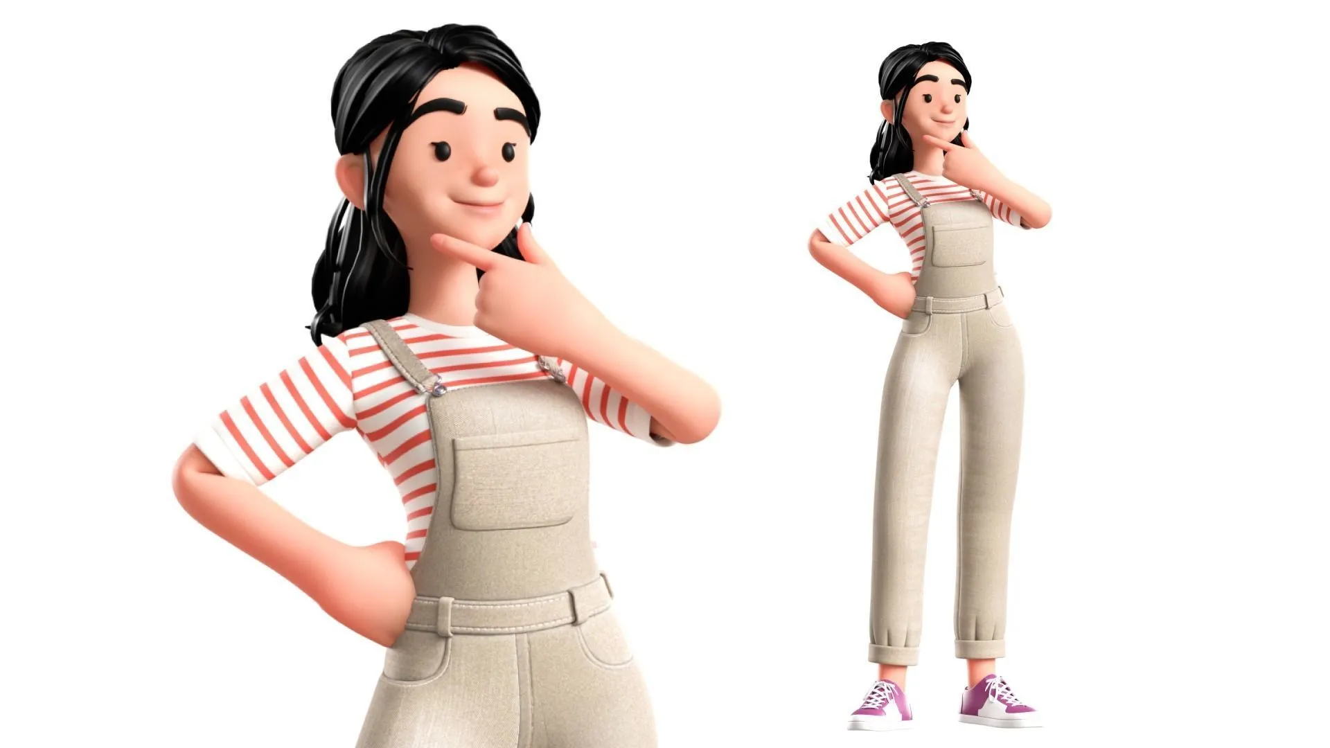 Designer Girl Woman full body render